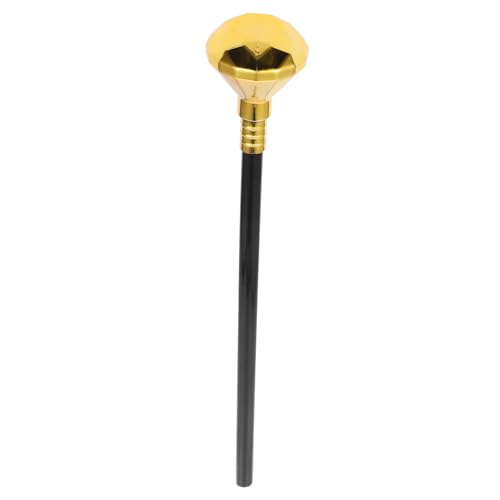 Beaupretty Halloween Deko Königszepter Cosplay Requisite Kleiner Leichter Gehstock aus Robustem Tragbares Partyaccessoire für Damen und Herren Lustiger Goldstab mit Diamantoptik von Beaupretty