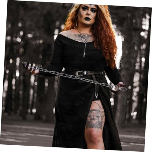 Beaupretty Halloween Deko Kunststoffkette Fake Chain Dekoration Gruselige Party Requisite Für Kostüm Cosplay Und Halloween Party Zubehör In Schwarz Silber Lange Simulation Kette von Beaupretty