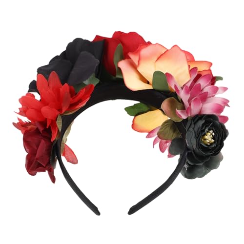 Beaupretty Halloween Haarreifen mit Rosenblüten Stilvolles Haarschmuck für Partys und Festivals Bequem und Einfach zu Tragen für Halloween und Fotoshootings von Beaupretty