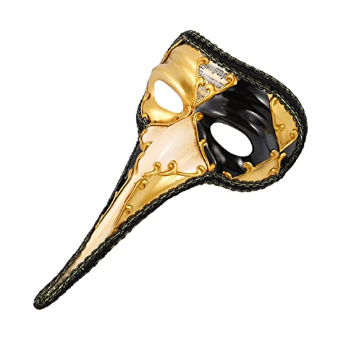 Beaupretty Halloween Halbgesichtsmaske Mit Langem Nasendesign Venezianische Maskerade Maske Für Karneval Kostümpartys Halloween Feiern von Beaupretty