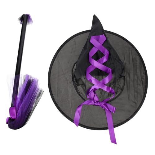 Beaupretty Halloween Hexenhut und Besen Klassisches Cosplay Zubehör Langlebig Leicht und Wiederverwendbar für Halloween Party und Kostümfest Sorgt für Stimmungsvolle Dekoration und Festliches Beaupretty Halloween Hexenhut und Besen Klassisches Cosplay Zubehör Langlebig Leicht und Wiederverwendbar für Halloween Party und Kostümfest Sorgt für Stimmungsvolle Dekoration und Festliches von Beaupretty