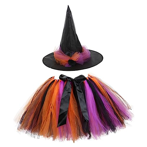 Beaupretty Halloween Hexenkostüm Mädchen Witch Cosplay Kleid mit Schwarzem Tüllrock und Hut Komfortabel Langlebig Auffälliges Party Outfit für Karneval und Festtage Beaupretty Halloween Hexenkostüm Mädchen Witch Cosplay Kleid mit Schwarzem Tüllrock und Hut Komfortabel Langlebig Auffälliges Party Outfit für Karneval und Festtage von Beaupretty