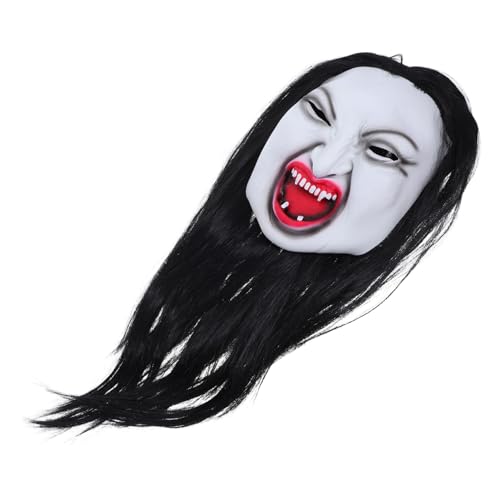 Beaupretty Halloween Horror Maske mit Langhaar Gruselige Gesichtsverkleidung für Karneval Kostümpartys und Bühnenaufführungen von Beaupretty