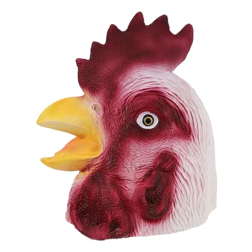 Beaupretty Halloween Hühnerkopf Maske für Erwachsene Tierkostüm Requisite für Partys und Cosplay Events Auffälliges Accessoire für Kreative Verkleidungen von Beaupretty