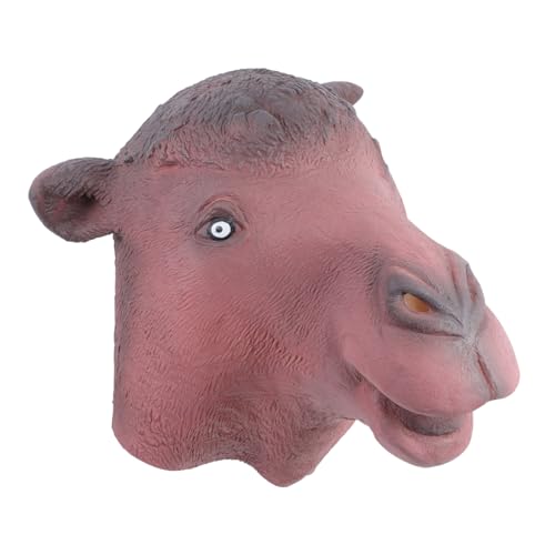 Beaupretty Halloween Kamelmaske Vollkopf Tiermaske für Cosplay und Partys Elastisches Band Leicht und Bequem für Halloween und Kostümpartys von Beaupretty