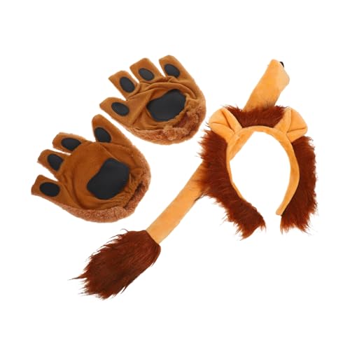 Beaupretty Halloween Löwenkostüm Kuschelige Stirnband mit Weiches Bequemes Tierkostüm für Karneval Bühnenauftritte Cosplay und Themenpartys von Beaupretty