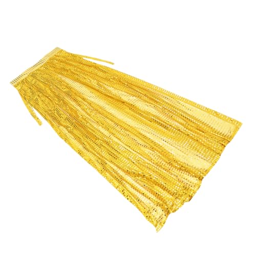 Beaupretty Halloween Sequin Cape Gelb Glänzender Umhang für Erwachsene Masquerade Kostüm Party Zubehör Unisex Mittelalter Vampir Hexe Cosplay von Beaupretty