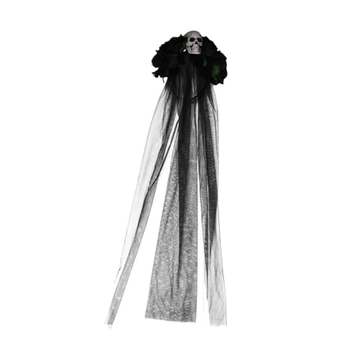 Beaupretty Halloween Skull Haarreif mit Schleier Dekoratives Kostüm Haarband für Cosplay und Partys für Fotos und Halloween Dekoration von Beaupretty