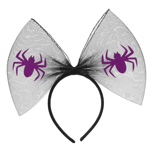 Beaupretty Halloween Spinnen Haarband mit Netz Schleife Leichtes Karneval Stirnband für Erwachsene Langlebiges Halloween Cosplay Haarreif als Party Accessoire und von Beaupretty