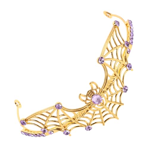Beaupretty Halloween Tiara Spider Web Crown aus Metall mit Strasssteinen Leichtes Gothic Headpiece für Damen Hautfreundliche Sichere Halloween Party und Cosplay Krone von Beaupretty