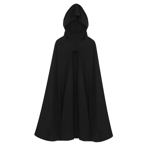 Beaupretty Halloween Umhang mit Unisex Vampir Cosplay Kostüm Schwarzer Partyumhang Strapazierfähigem für Halloween Karneval Mittelalterliche von Beaupretty