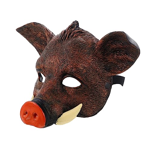 Beaupretty Halloween Wildschwein Maske Cosplay Zubehör für Kostümpartys Realistische Tiermaske für Halloween Karneval und Verschiedene Feste von Beaupretty