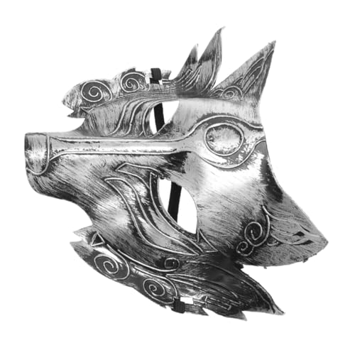 Beaupretty Halloween Wolf Cosplay Maske Leichtes Material Gruselige Tiermaske für Kostümpartys Maskerade und Halloween Events Vintage Silber Beaupretty Halloween Wolf Cosplay Maske Leichtes Material Gruselige Tiermaske für Kostümpartys Maskerade und Halloween Events Vintage Silber von Beaupretty