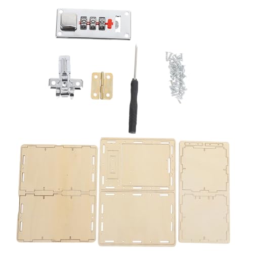 Beaupretty Handgefertigte Holz Passwortbox zum Selberbauen Mechanisches DIY Sicheres Naturmaterial Langlebiges Kinderspielzeug Kreatives für Junge Mädchen Ab Jahren von Beaupretty