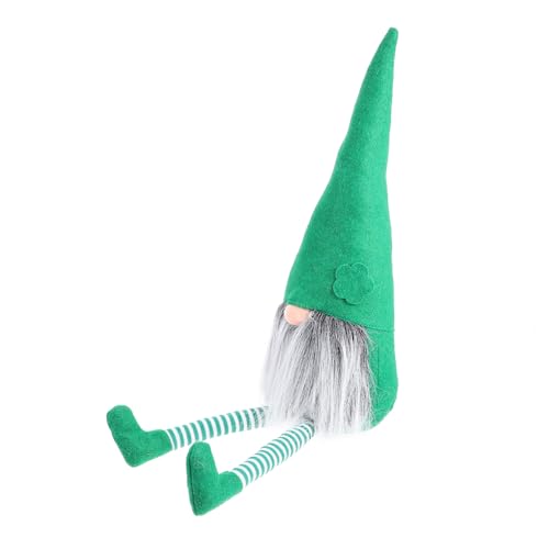 Beaupretty Handgefertigte Lange Beine Gnom Puppe Grüne Plüschfigur Dekoration Geburtstagsgeschenk Ostern Fotorequisite Niedliche Handgemachte Stoffpuppe von Beaupretty