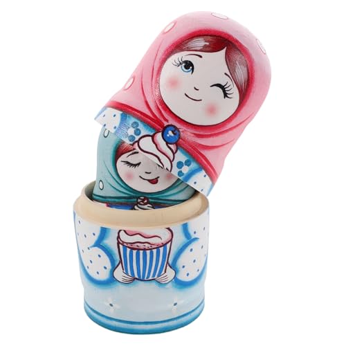 Beaupretty Handgefertigte Russische Puppen Lagig aus Holz Handbemalte Traditionelle Nistpuppen Langlebiges Holzspielzeug für Familieninteraktion und Kulturelle Wohnraumdekoration von Beaupretty