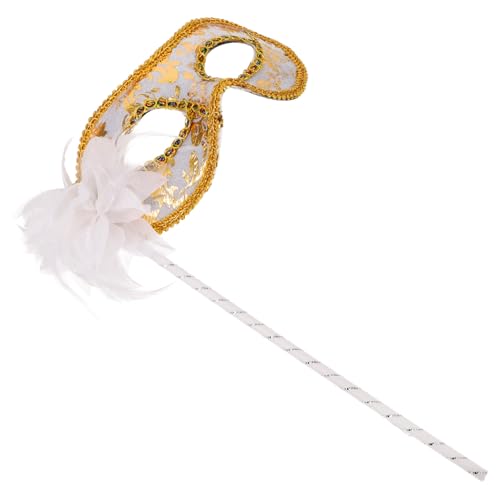 Beaupretty Handgehaltene Venezianische Masquerade Maske Damen Leichtes Design mit Plume Stab Elegantes Kostüm Zubehör für Karneval Fasching Party und Cosplay Beaupretty Handgehaltene Venezianische Masquerade Maske Damen Leichtes Design mit Plume Stab Elegantes Kostüm Zubehör für Karneval Fasching Party und Cosplay von Beaupretty