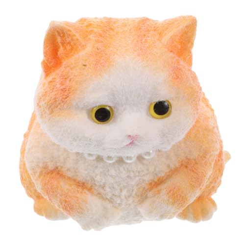 Beaupretty Handgemachtes Dickes Katzen quetschspielzeug Realistische Simulation Lustiges Indoor katzenspielzeug Stressabbauendes Geburtstagsgeschenk Kreative DIY deko für Katzenliebhaber von Beaupretty