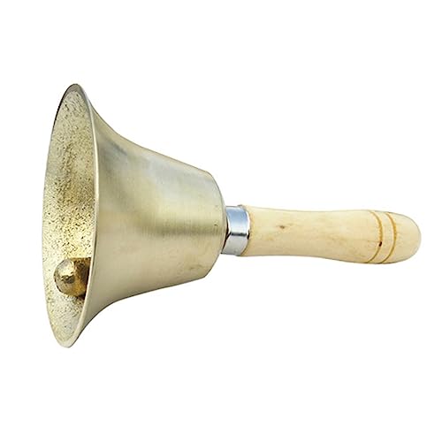 Beaupretty Handglocke mit Holzgriff Rassel Weiche Klangentwicklung Sensorische Greifling für Neugeborene und Kleinkinder von Beaupretty