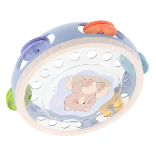 Beaupretty Handheld Tamburin mit Glocken Leichtes Musikspielzeug für Pädagogisches Percussion Instrument Fördert Rhythmusgefühl für Junge Mädchen und Junge Mädchen Pinkes Design von Beaupretty