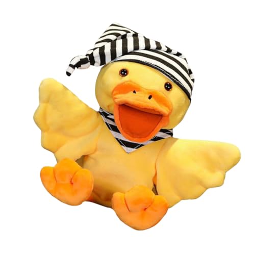 Beaupretty Handpuppe Ente Gelb Stofftier für Geschichten Erzählen Eltern Junge Mädchen Aktivität Kreatives Vorstellungskraft und Kommunikation von Beaupretty