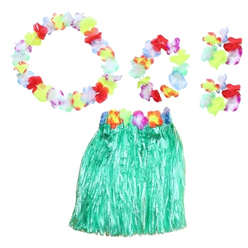 Beaupretty Hawaiianisches Kinderkostüm Set Teiliges Grünes Outfit mit Grasrock Blumenkranz Armbändern und Kopfband für Luau Partys und Tropische Veranstaltungen Beaupretty Hawaiianisches Kinderkostüm Set Teiliges Grünes Outfit mit Grasrock Blumenkranz Armbändern und Kopfband für Luau Partys und Tropische Veranstaltungen von Beaupretty