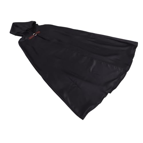 Beaupretty Herren Renaissance Kapuzenumhang Mittelalterliches Vampir Cape für Halloween Cosplay Vielseitiges Kostüm für Rollenspiele Bühnenaufführungen Schwarzes Cloak für Piraten von Beaupretty