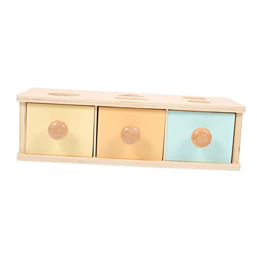 Beaupretty Hölzerne Montessori Box für Interaktive Box zur Motorischer Fähigkeiten und Objektbeständigkeit Geeignet für Jungen und Mädchen aus Robustem Holz Gefertigt Sicher von Beaupretty