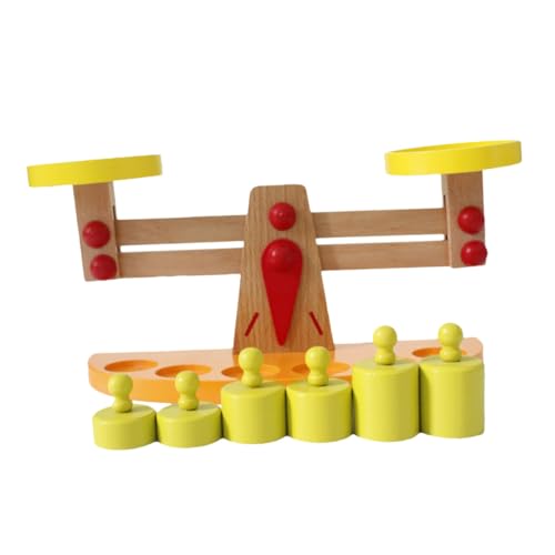 Beaupretty Holz Balancewaage Lernspielzeug für Ab Jahren Pädagogisches Rechenspielzeug Gleichgewicht Kreativität Feinmotorik und Mathematischen Fähigkeiten Sicheres Langlebiges Material von Beaupretty