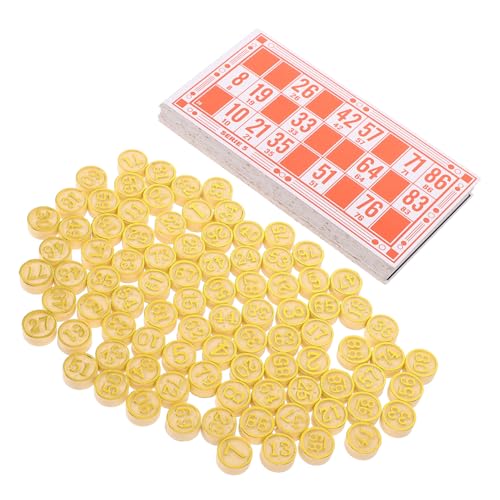 Beaupretty Holz Bingo Spielset mit Papier Zahlenkarten und Spielfiguren Leicht und Tragbar Klassisches Gesellschaftsspiel für Erwachsene und Familien für Partys und Spielabende Beaupretty Holz Bingo Spielset mit Papier Zahlenkarten und Spielfiguren Leicht und Tragbar Klassisches Gesellschaftsspiel für Erwachsene und Familien für Partys und Spielabende von Beaupretty