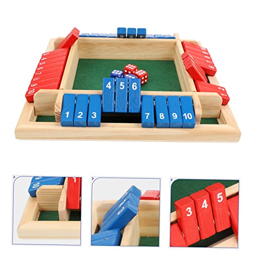 Beaupretty Holz Brettspiel Zahlen Würfelspiel aus Robustem Holz mit Spielern Lustiges Party und Familienspiel Interaktives für Gesellige Runden und Reiseunterhaltung von Beaupretty