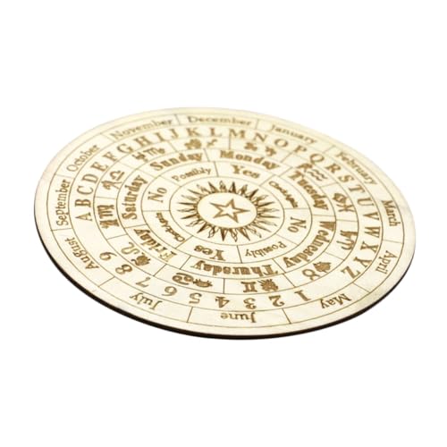 Beaupretty Holz Dekorationsplatte mit Gravur Vielseitiges Divinations Informationsbrett für Partys und Spirituelle Altäre Praktisches Zubehör für Tarot Astrologie und Psychologische Beratung von Beaupretty