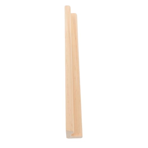 Beaupretty Holz Domino Ständer Natürlicher Domino Organizer mit Englischer Buchstabenbasis Dekoratives für Mexican Train und Familienunterhaltung von Beaupretty