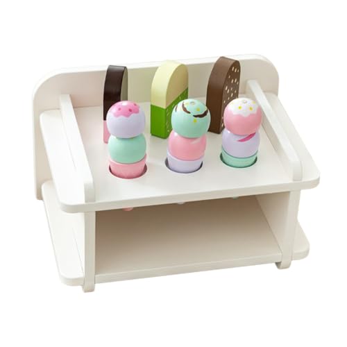 Beaupretty Holz Eiscreme Modell mit Ständer Realistisches Falsches EIS Stabiles Dekoratives Holz Eistüten Requisit für Fotografie und Dekoration von Beaupretty