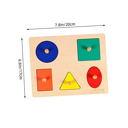Beaupretty Holz Formenpuzzle für Kleinkinder Buntes Geometrisches Steckspiel Montessori Lernspielzeug Feinmotorik Hand Auge Koordination und Sensorischer Entwicklung Pädagogisches von Beaupretty