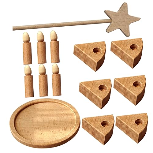 Beaupretty Holz Geburtstagstorten Pädagogisches Party Prop Langlebig Kreativitätsfördernd für Jungen und Mädchen Realistisches DIY Kuchen Hand Auge Koordination Training von Beaupretty