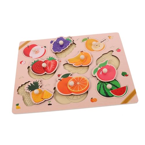 Beaupretty Holz Kinderpuzzle mit Bunten Fruchtmotiven Langlebig und Pädagogisch Fördert Feinmotorik und Farberkennung für Kleinkinder Jahre zur Spielerischen Frühförderung von Beaupretty