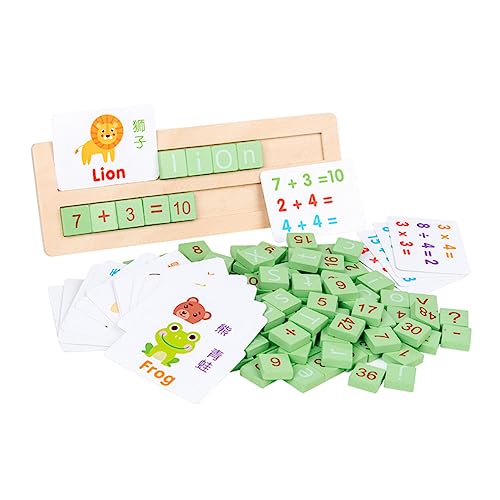 Beaupretty Holz Lernspielzeug Alphabet Zahlen Buntes Pädagogisches Puzzle Toy Fördert Buchstaben und Zahlenverständnis Feinmotorische Entwicklung für Einschulung und Vorschule von Beaupretty