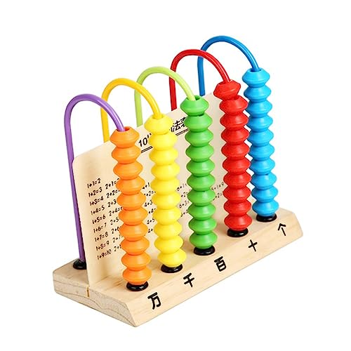 Beaupretty Holz Lernspielzeug Bunte Perlen Rechenhilfe Pädagogisches für Mädchen Jungen Mathe Motorische Fähigkeiten von Beaupretty