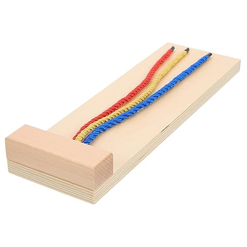 Beaupretty Holz Lernspielzeug Flechtspielzeug für Mädchen Motorische Feinmotorik Pädagogisches Bastelset zur Haarflechtung Lackiertes Holzspielzeug für Frühe Entwicklung von Beaupretty