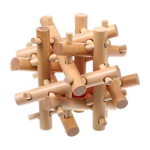 Beaupretty Holz Lock Puzzle für Erwachsene Pädagogisches Denkspielzeug Hand Auge Koordination und Kognitiven Fähigkeiten Interaktives Lernspielzeug für Familie und Schule von Beaupretty