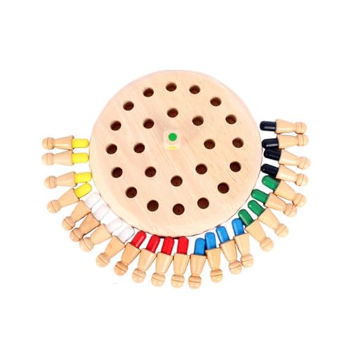 Beaupretty Holz Memory Schachspiel für Pädagogisches Gedächtnistraining Robustes Holzmaterial Sicheres Glattes Finish Interaktives Familienspiel Intelligenz von Beaupretty
