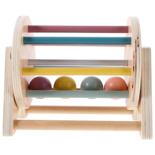 Beaupretty Holz Montessori Textil Trommel für Motorische Fähigkeiten Kognitive Entwicklung und Hand Auge Koordination Geeignet für Kleinkinder und Vorschulkinder von Beaupretty