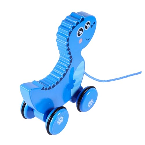 Beaupretty Holz Nachziehspielzeug Dinosaurier Ziehspielzeug mit Cartoon Tiermotiv Sicher Poliert Pädagogisch Förderlich für Junge Mädchen und Kleinkinder für Zuhause und Vorschule und von Beaupretty