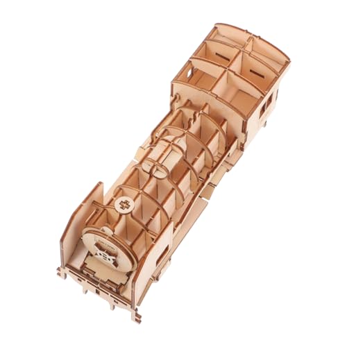 Beaupretty Holz Puzzle Modell DIY Bastelset Miniatur Dampflok Holzspielzeug für Fördert Hand Augen Koordination und Kreatives Lernen Sicher und Kinderfreundlich von Beaupretty