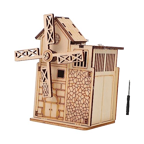 Beaupretty Holz Puzzlespiel Windmühle Musikspieluhr aus Hochwertigem Holz Motor Spieluhr Lernspiel für Logisches und Motorische Fähigkeiten für Drinnen und Draußen Beaupretty Holz Puzzlespiel Windmühle Musikspieluhr aus Hochwertigem Holz Motor Spieluhr Lernspiel für Logisches und Motorische Fähigkeiten für Drinnen und Draußen von Beaupretty