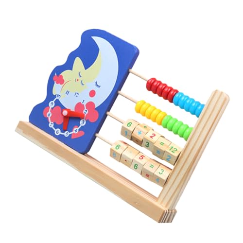 Beaupretty Holz Rechenhilfe mit Bunten Perlen Pädagogisches Lernspielzeug für Multifunktionaler Cartoon Zählrahmen Sicher Poliert Fördert Rechenfähigkeiten und Konzentration von Beaupretty
