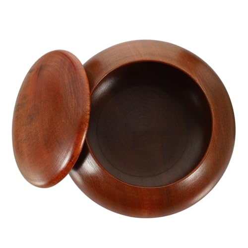 Beaupretty Holz Schachfiguren Aufbewahrungsbox Stabile Leichte Go Schachstein Dose Handgefertigt Vintage Design Multifunktionale Schach Aufbewahrung für Zuhause und Spielspaß von Beaupretty