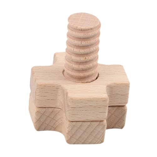 Beaupretty Holz Schrauben für Pädagogisches Geometrisches Steckspiel Sicheres Hand Auge koordinationstraining Fördert Logisches Denken Geeignet für Jungen und Mädchen von Beaupretty