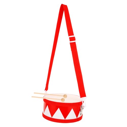 Beaupretty Holz Snare Drum für Kleinkinder Doppelseitiges Percussion Instrument Tragbar mit Verstellbarem Gurt Robustes Design Fördert Rhythmus und Hand Auge koordination Kleines von Beaupretty